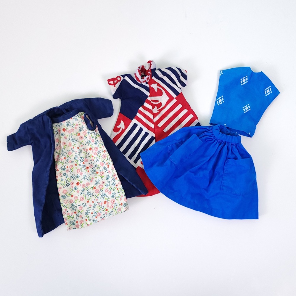 Vintage Barbie Clone Mommy Made Handmade Clothes Set of 3 Outfits